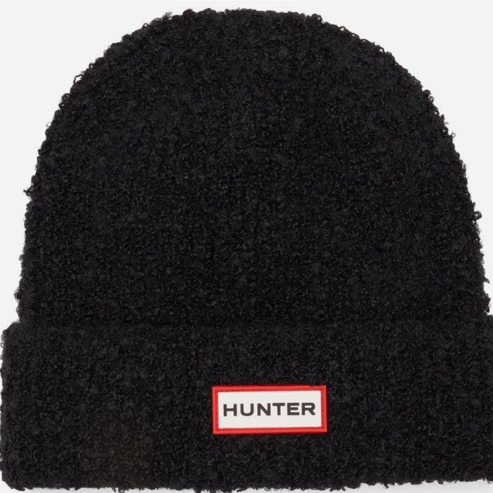 Hunter Textured‎ Cuff Beanie Hat- Black